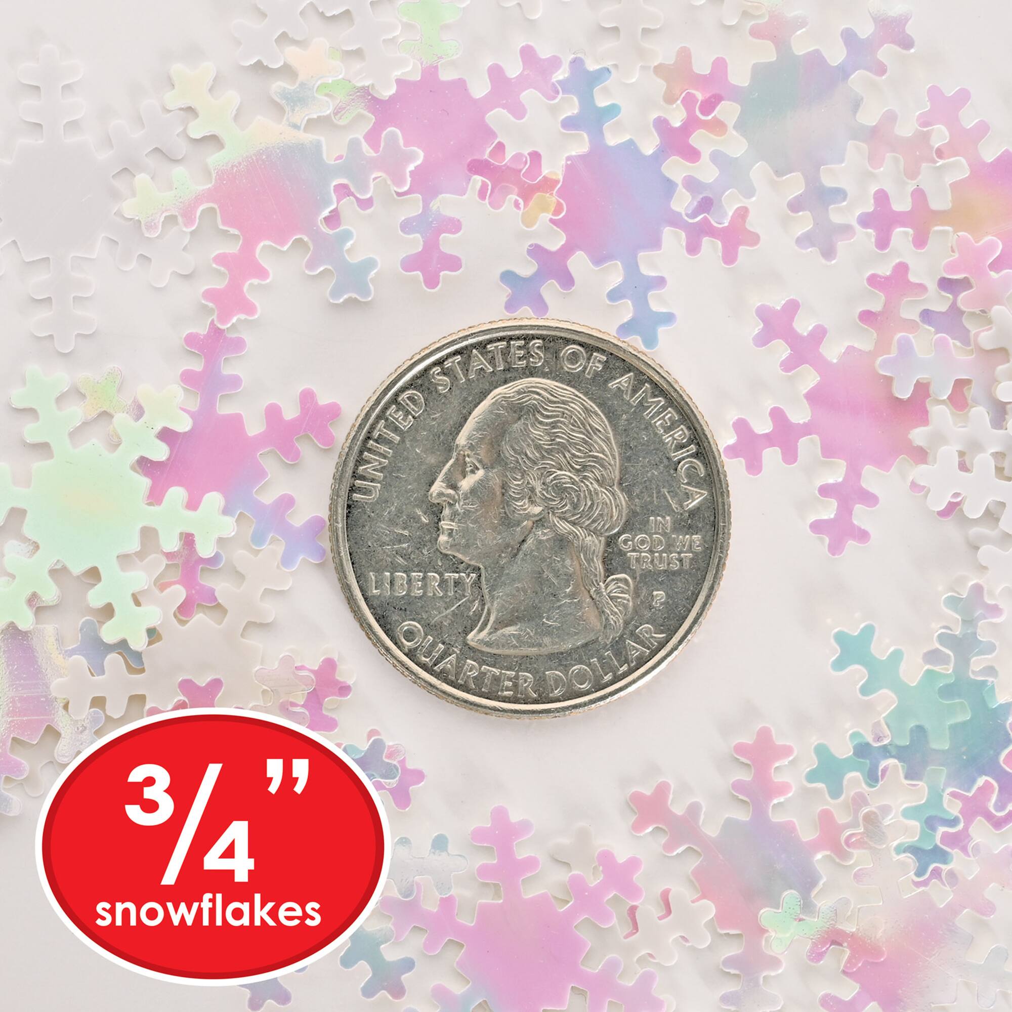 Beistle 1/2oz. Iridescent Snowflakes Confetti Packs, 3ct.
